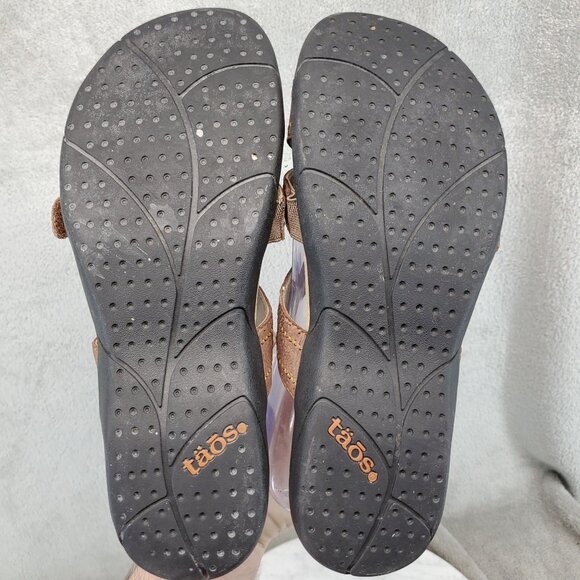 Taos Footwear Shoes Womens Size 9 Brown Leather Hero Strappy Sandals - Picture 9 of 10